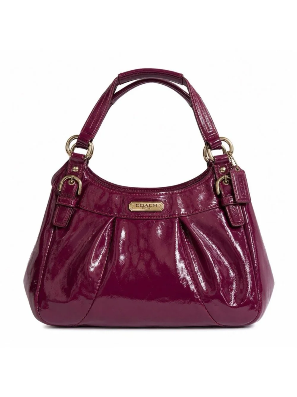 Coach Soho Large Y2K Hobo Shoulder Bag Crimson Plum Patent Leather NWOT